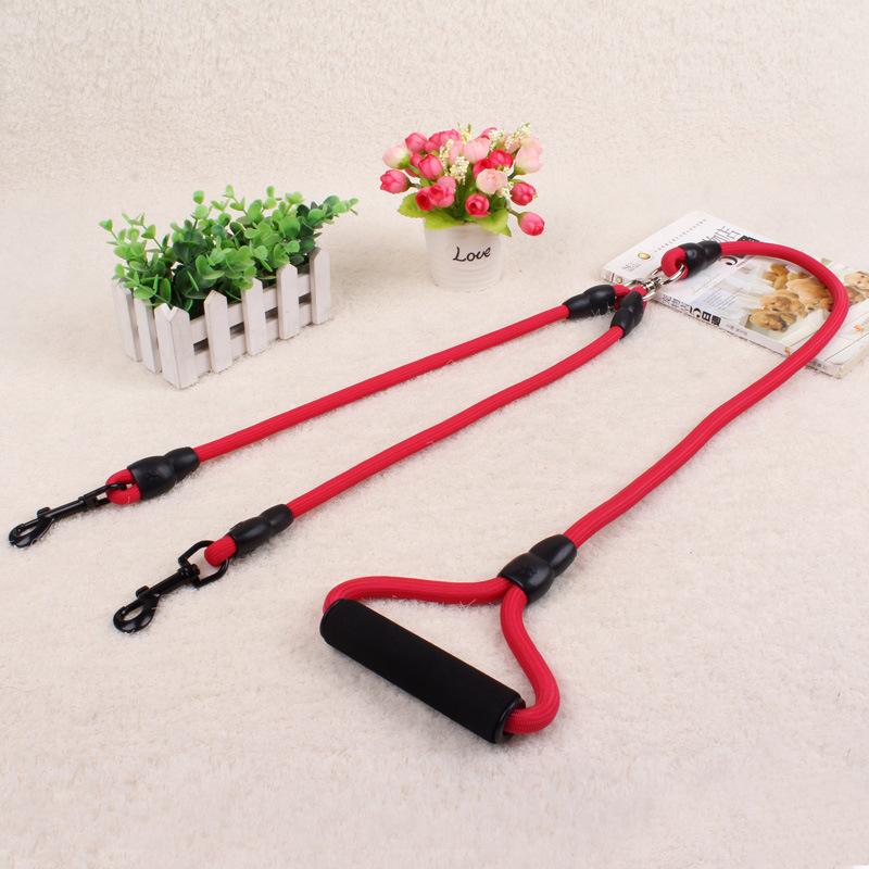 Double ended hook, one tow, two pet leash, nylon dog leash,  pet supplies, dog chain