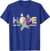 Gift Brain Tumor Survivor Hope Ribbon Awareness Unisex T-Shirt