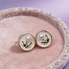 Women's Retro Pearl Flower Earrings - French Oil Painting Style, Versatile and Elegant for Daily Wear