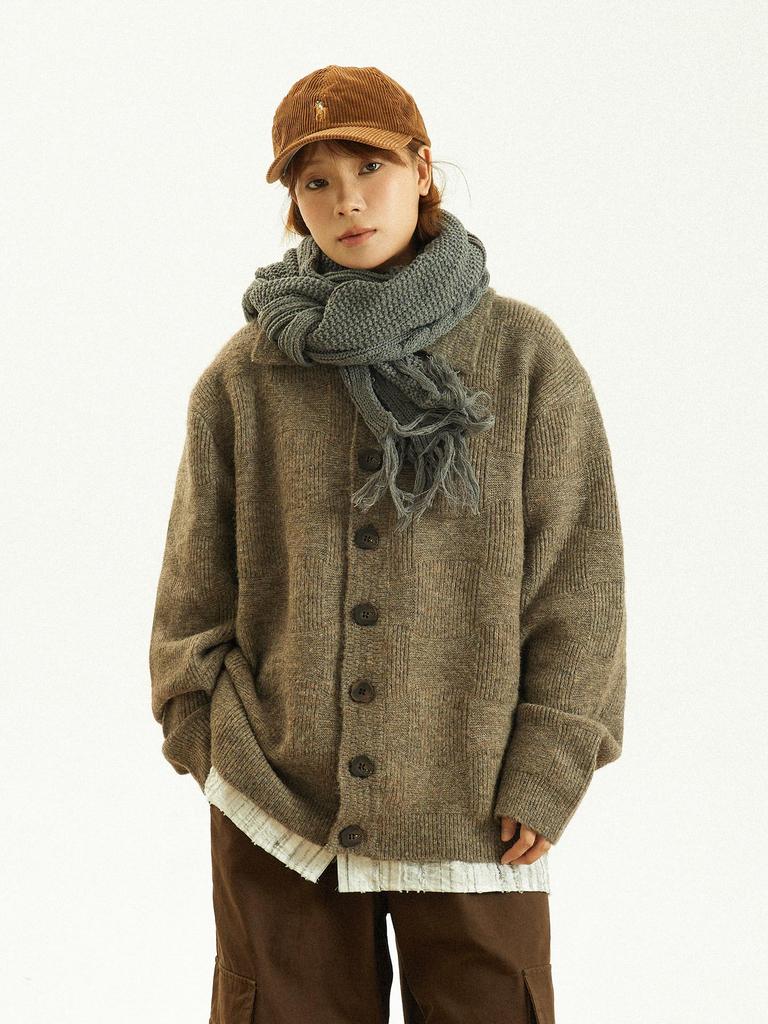 Unisex Japanese Knit Cardigan Jacket for Autumn/Winter - Heavyweight, Versatile, Loose Style
