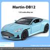 1/32 Scale Aston Martin DB12 GT Super Sports Car Alloy Diecast Metal Model Car Sound & Light Holiday Gift with Kid Children's Toy Car