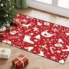 Merry Christmas Rug Winter Snowflakes Area Rug Indoor Blessing Doormat Floor Mat Carpet for Entryway Bedroom Happy New Year