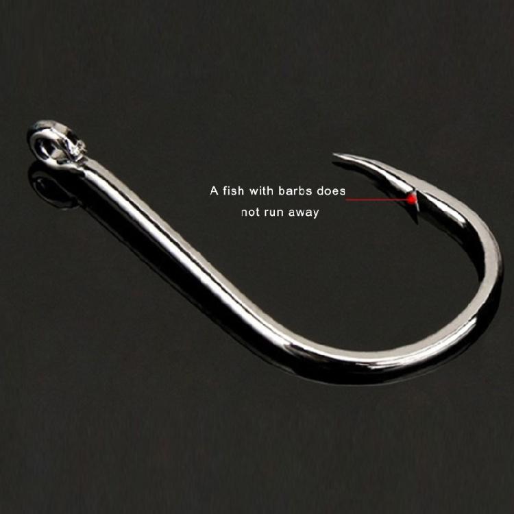 400pcs Carbon Steel Barbed Fishing Hook Eyed Sea Fish Hook Replacement Circles Hook Carp Fishing Tackle Easy to Use