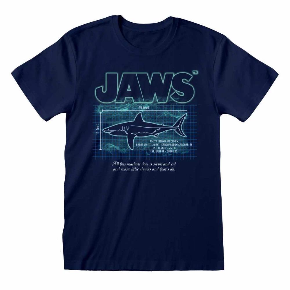 Jaws TShirt Shark Facts No Swimming Movie New Blue Official S