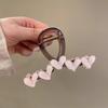 Shark Clip Heart Claw Clip Plastic Hair Crab Clip Fashion Love Heart Hair Claw  Party
