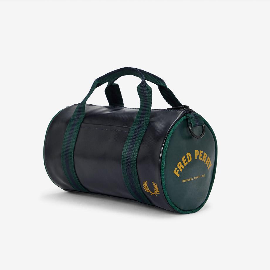 Fred Perry Classic Mini Barrel Bag - Navy/Grassroots Cfpu2619256-83A