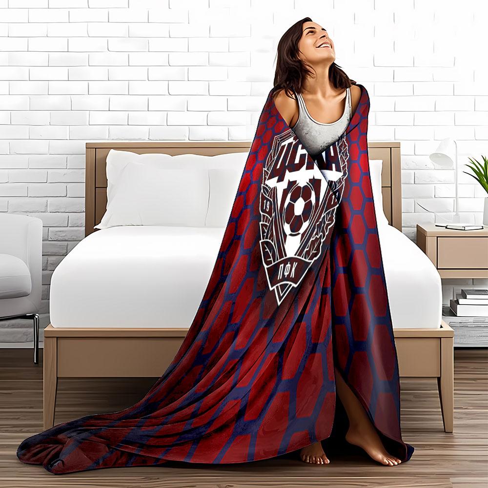 CSKA Logo Blanket Design for all seasons blanket lunch break throw gift
