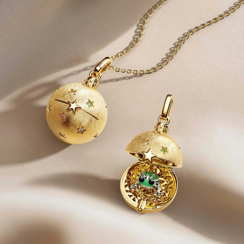 Collana Pendente Circolare Apribile e Chiudibile a Forma di Cuore Quadrifoglio Stile Retrò Accessori Gioielli alla Moda Regalo