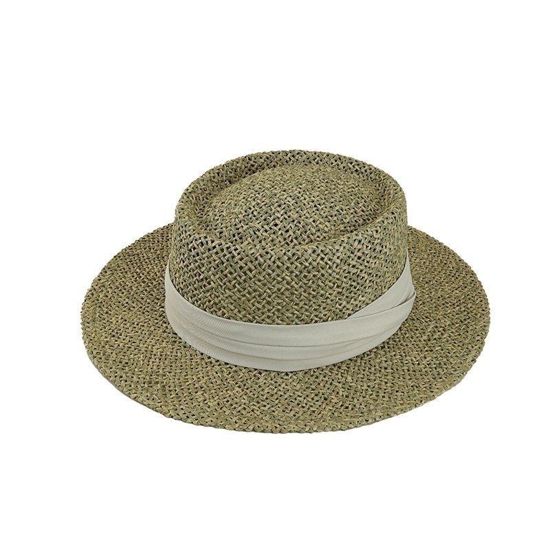 Imitation salty grass concave hat summer hand-woven holiday straw hat women's new beach seaside scenic spot sun protection visor