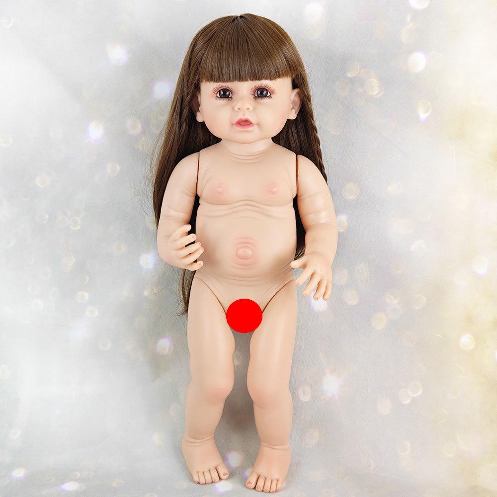 

Трансграничная мягкая виниловая кукла реборн - Щипаемая, милая игрушка-компаньон для детей. Doll Only