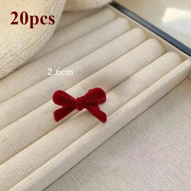 Mini Red Velvet Bow Hair Clips for Girls Sweet Candy Color Velvet Small Bow Knot Hairpins Hairgrips Barrette Hair Accessories