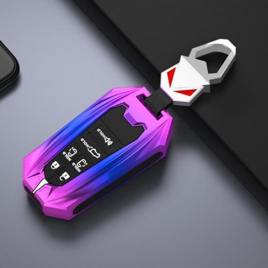 6 Buttons Zinc Alloy Silicone Car Remote Key Fob Case Cover For Toyota Sienna