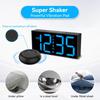Vibrating alarm clock 7.5'' large display LED LED clock loud alarm clock with bed shaker for heavy sleepers hearing