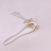 U Shape Chinese Style Red Fish Hair Sticks for Women Tassel Beads Hairpin Hanfu Wedding Glitter Jewelry Hair Accessories