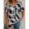 Vintage Women‘S T-Shirt Graphic Print Summer Casual V-Neck Short Sleeve T Shirts Fashion