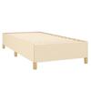 Bed Frame without Mattress Cream 90x190 cm Fabric