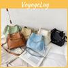 Chic Khaki Green Blue Black Yellow Brown Pu Material Women's Bucket Bag For Spring