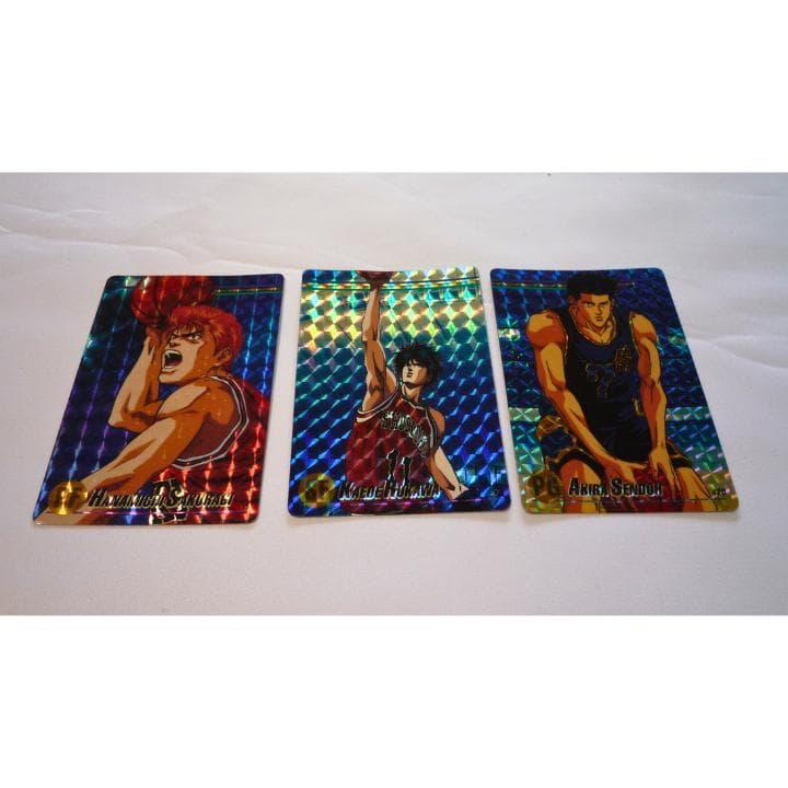 Used Slam Dunk Set of 3 Carddass Kira Rare Sakuragi Rukawa Sendo Precious
