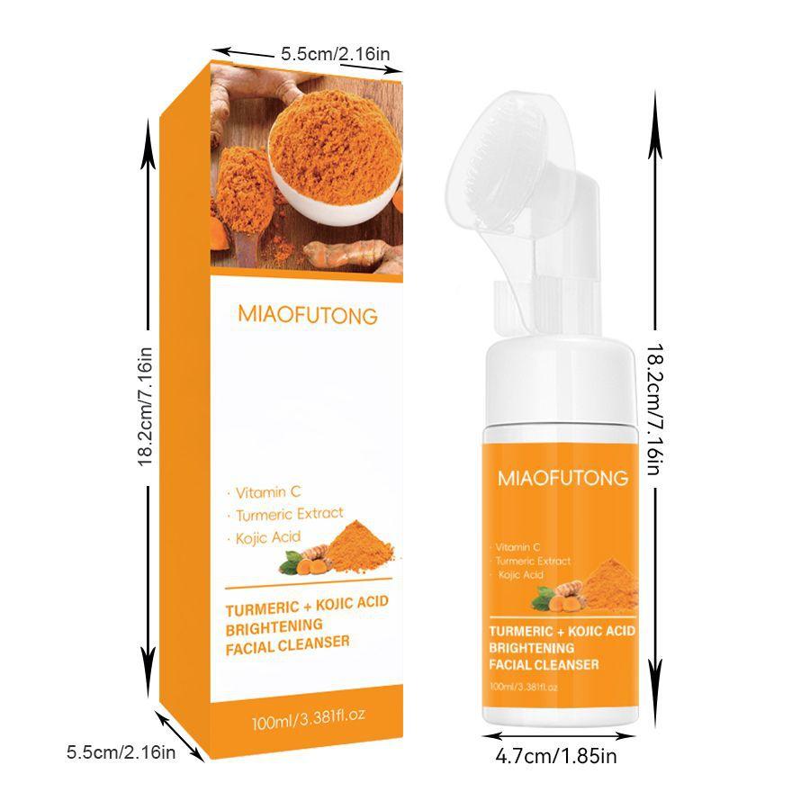 Turmeric Cleansing Mousse, Deep Cleansing Oil Control Brightening & Moisturizing Face Wash with Kojic Acid 1