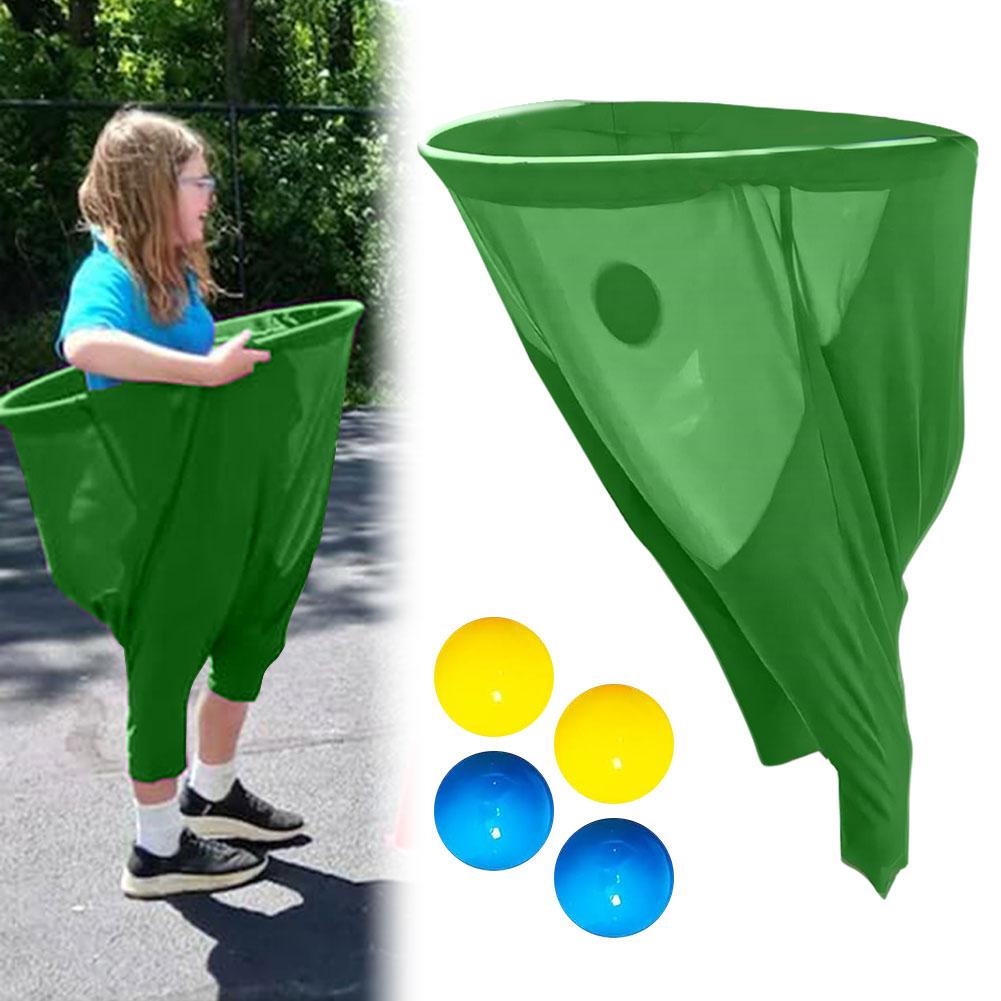Granny Pants Field Family Reunion Game with 4 Bouncy Balls Freaky Party Game with Oversized Pants for Outside Backyard Field Day