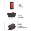 5PCS Boat Rocker Switch 33X16mm SPST 2/3Pin Snap in ON-OFF ON-ON Car Power Dash Truck switch Accessories 15A/20A 250V/125V