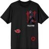 Naruto Shippuden Character Men's Black Graphic Tee Fashion Trend Street Short Sleeve Women's High Quality Summer Crew Neck Top