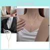 Fashionable Long Tassel Necklace For Women With Elegant V Shape Pendant Design