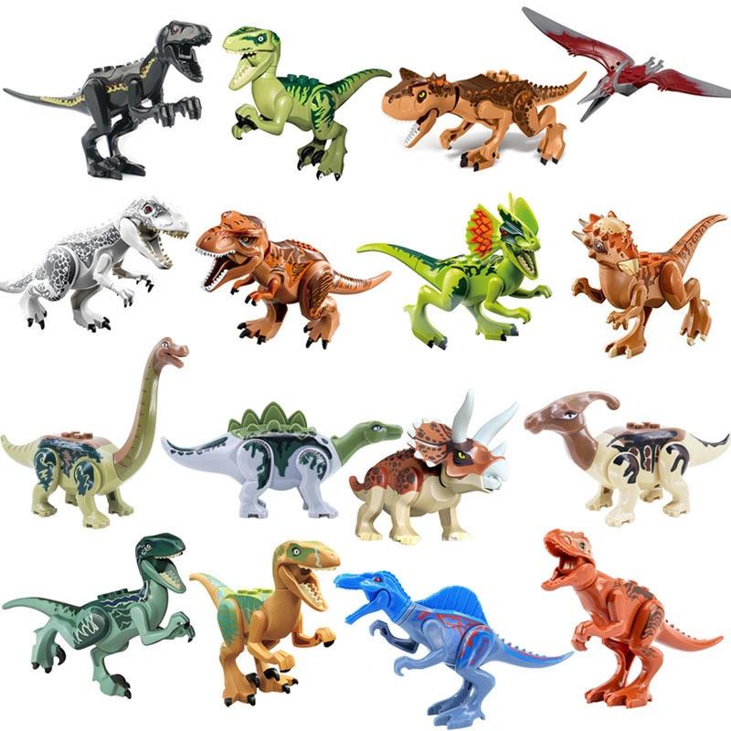 Dinosaur 16pcs Jurassic Figures Fits Blocks Kids Toy Table Docoration Presents