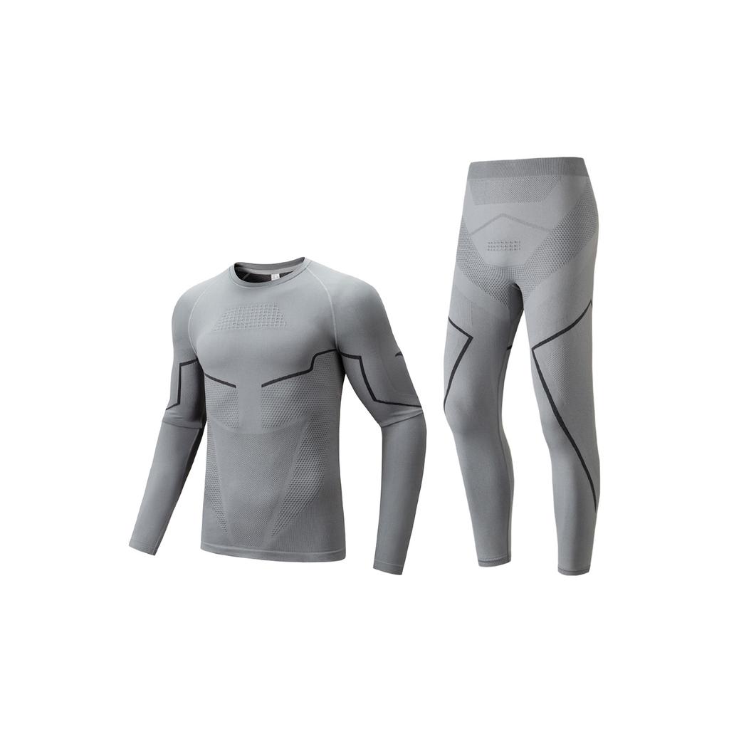 Anta Autumn Outdoors Series Lightweight Warm Fleece Casual Sports Suit Men Suits 952546201-1