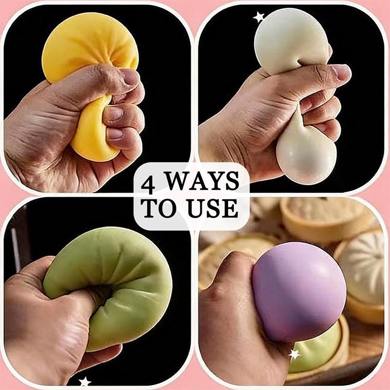 Giant Dumpling Squeeze Toys Anxiety Relief Fidget Toy Simulation Food Steamed Stuffed Bun Soft Squeeze Decompression Dough Toy