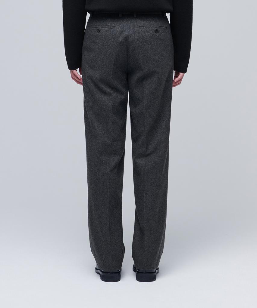 MUSINSA STANDARD Wool Flannel Wide Slacks [Medium Gray]