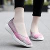 Mocassini Estivi Rosa Scarpe da Passeggio sulla Spiaggia Donna Multicolore Intreccio Casual Morbidi Slip-on Mocassini Piatti Intrecciati Scarpe da Ginnastica Taglie Forti