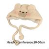 Cold Proof Blusher Bear Hat, Cartoon Animal Fashion Soft Lightweight Women Headwear for Hiking