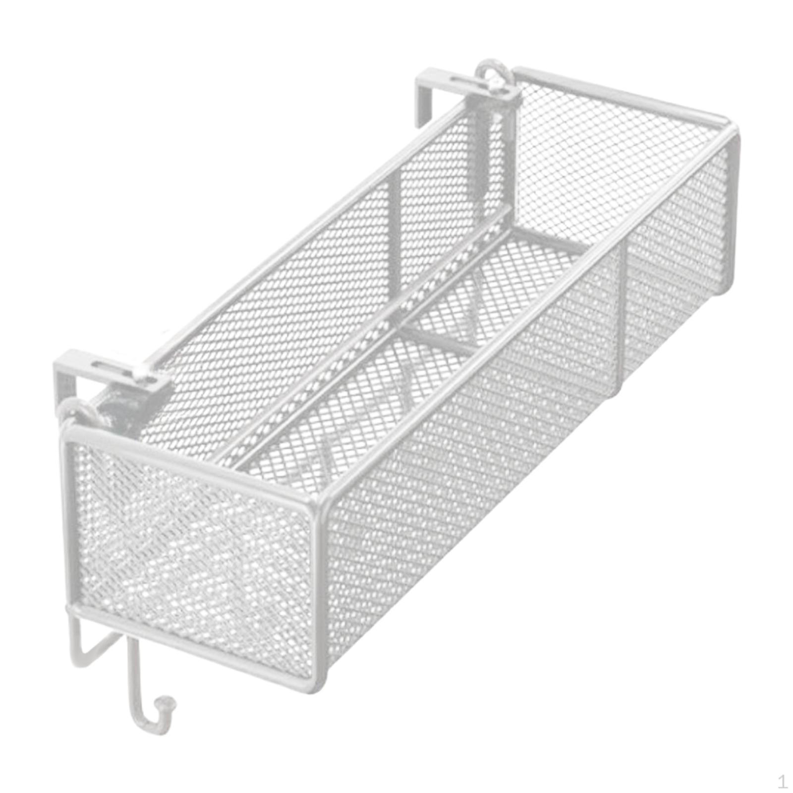 

Прикроватный органайзер с крючками, настенная подвесная корзина для напитков и книг White A