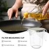 Transparent Measuring Cup - 1000ml Multifunctional Filter Measuring Cup with Egg and Milk Whisk, Graduated Measuring Cup, 4 Capacity Units, Mixing Ket