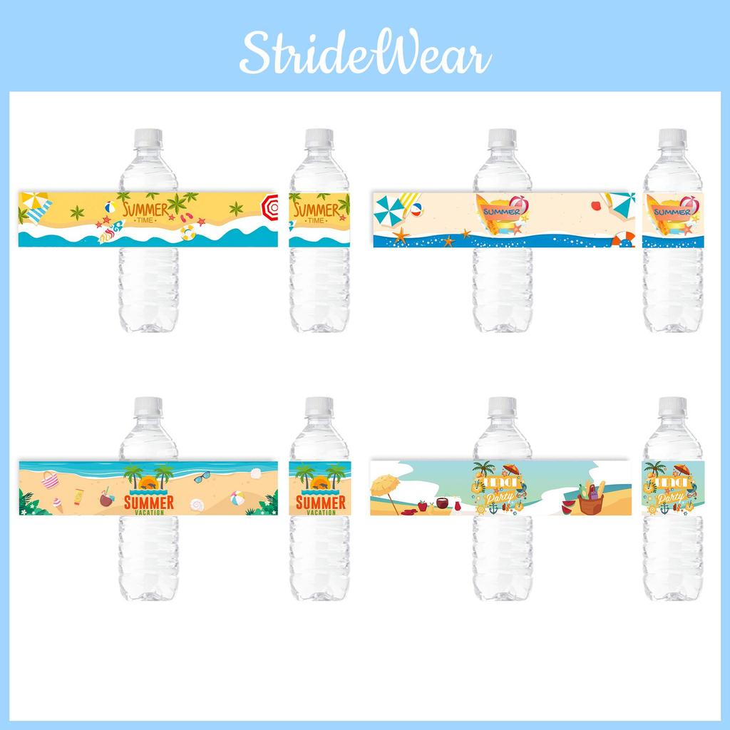 Summer Ocean Party Bottle Stickers With Beach Theme For Events And Celebrations