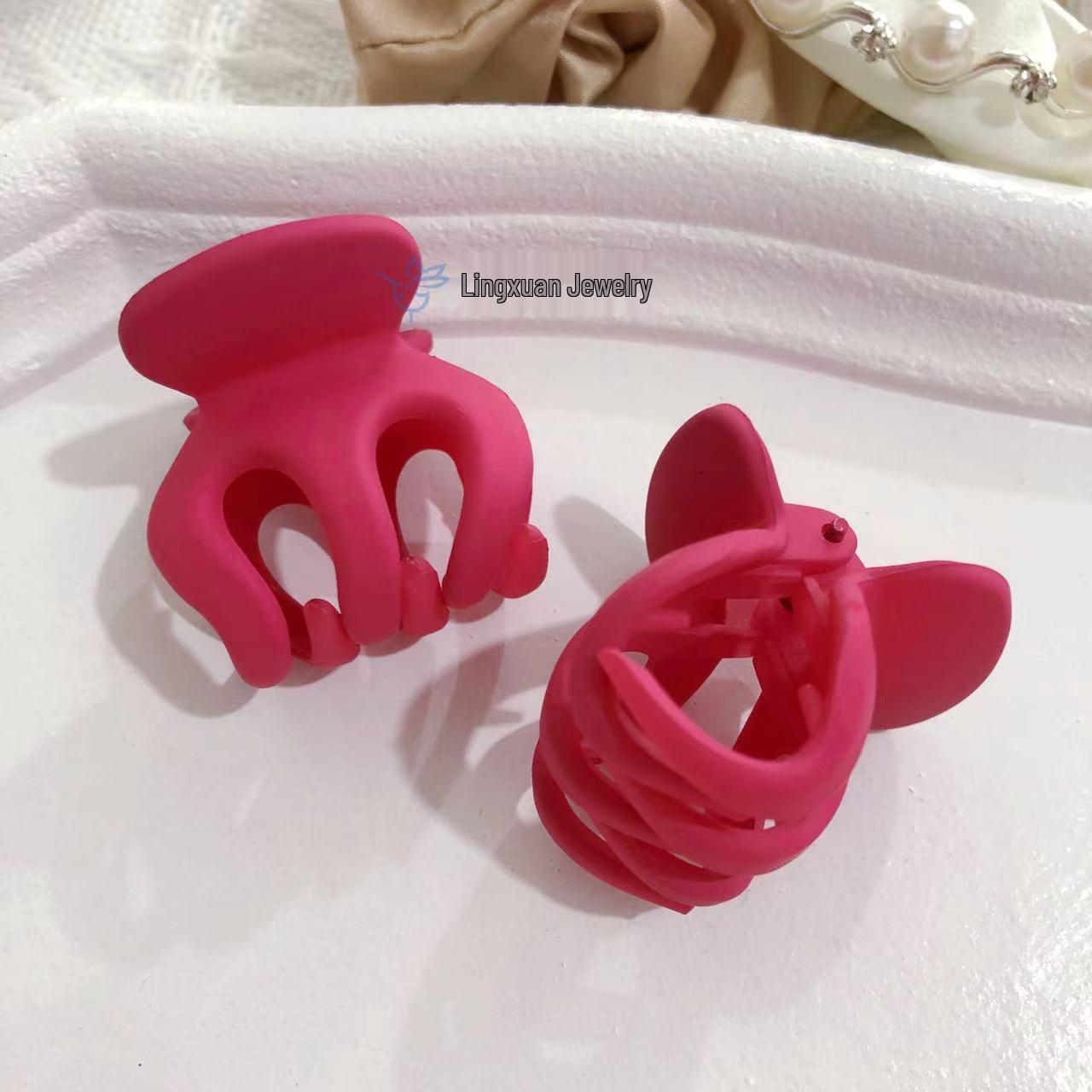 

Красочный женский большой набор из 8 зажимов «Клешня акулы» цвета питайи для высоких хвостов