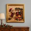 Faux Pearl Painting Kit for Adults Christmas Cat Art with Frame, Kitty DIY Embroidery Kit, 3D Bead Wall Craft Adults, Handmade Home Holiday