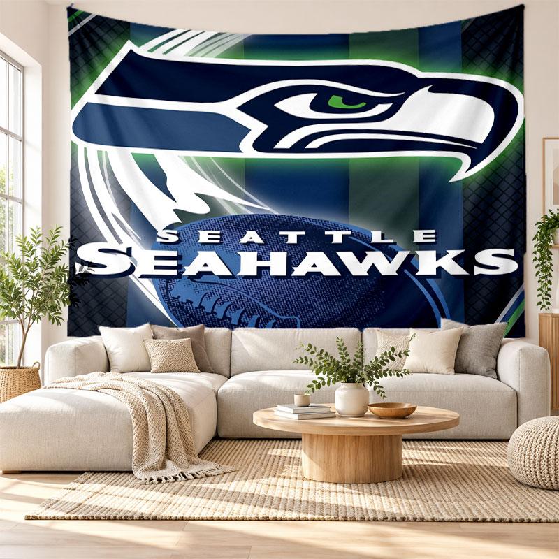 Seattle Seahawks Wall Tapestry, Soft Fabric Wall Hanging, Decorative Backdrop For Bedroom Home Wall Art