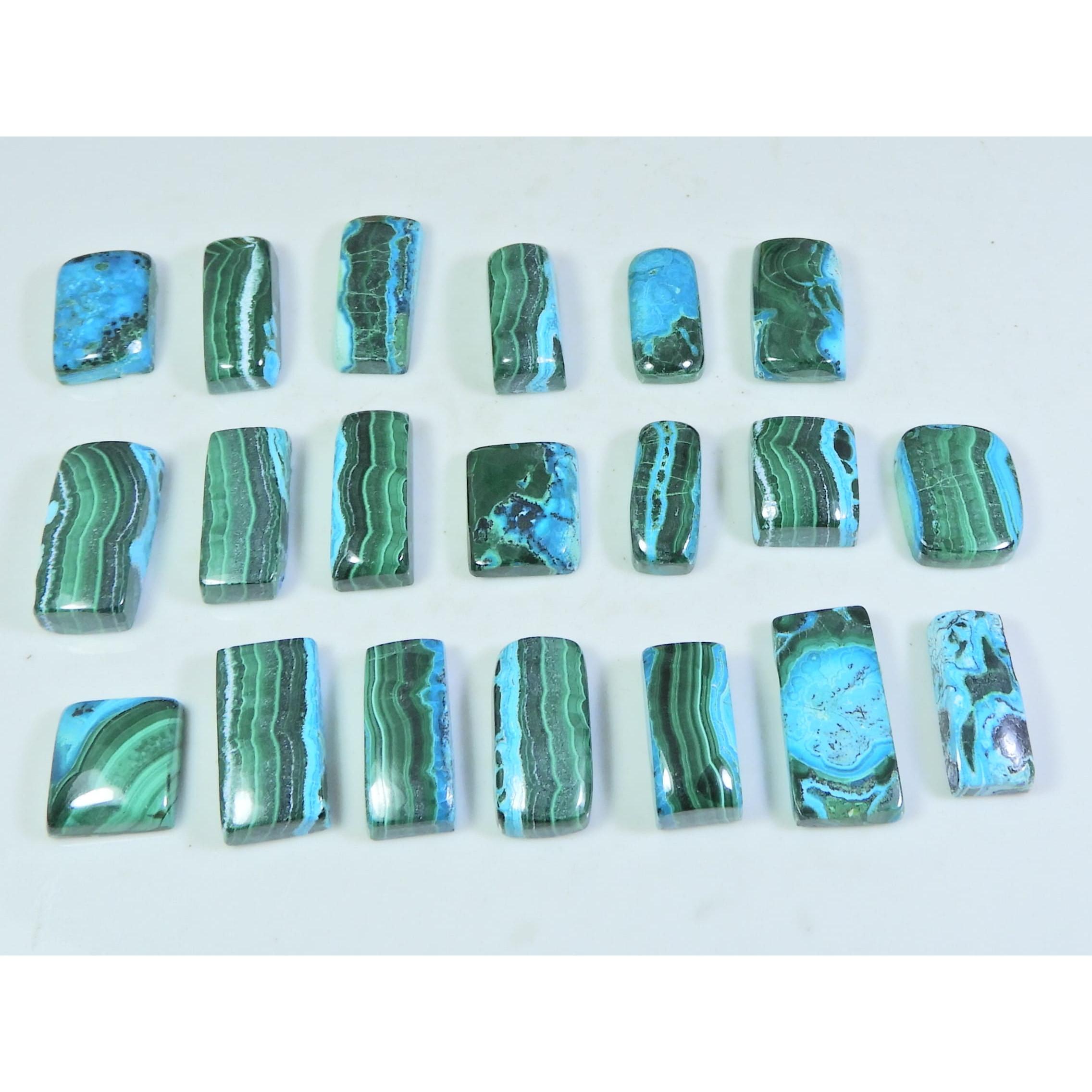 

12-20 ММ Натуральный Хризоколла Малахит Октагон Кабошон Драгоценный камень 20 шт. Лот C-168