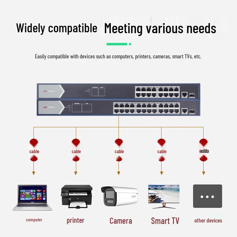 HIKVISION 9-Port 100Mbps Unmanaged PoE Switch CN plug (adapter included)