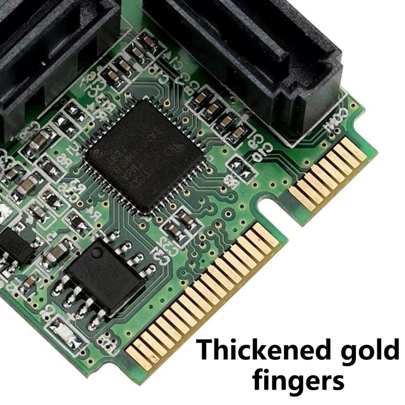 Mini PCIe to SATA3.0 Expansion Card 6Gbps Hard Drive Extension Card for Fast Data Transfer and Easy Installation