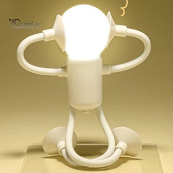 Lampe de chevet à LED de forme variable, veilleuse amusante avec ventouse, lueur douce, forme de bricolage, ampoule mignonne, mini veilleuse pour homme
