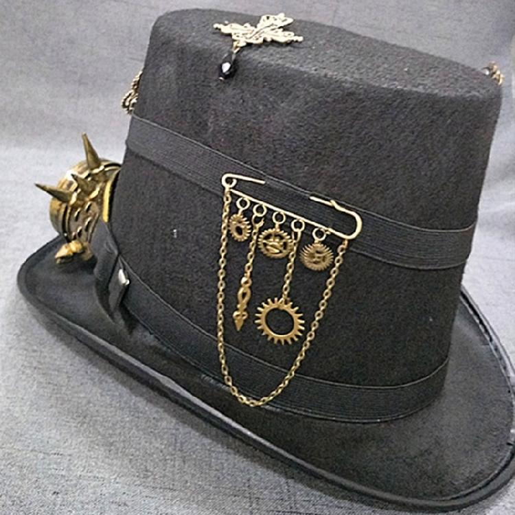 Steampunk Hat Steampunk Traveler Hat Gothic Punk Top Hat With Detachable Goggles