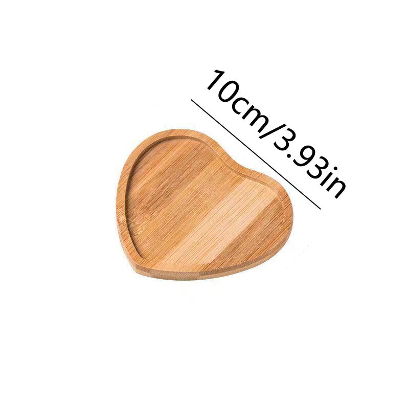 Wooden Tray Multi Bamboo Multi Shape Wooden Holder Pot Tray Coffee Coaster Home Garden Decor Photography Props