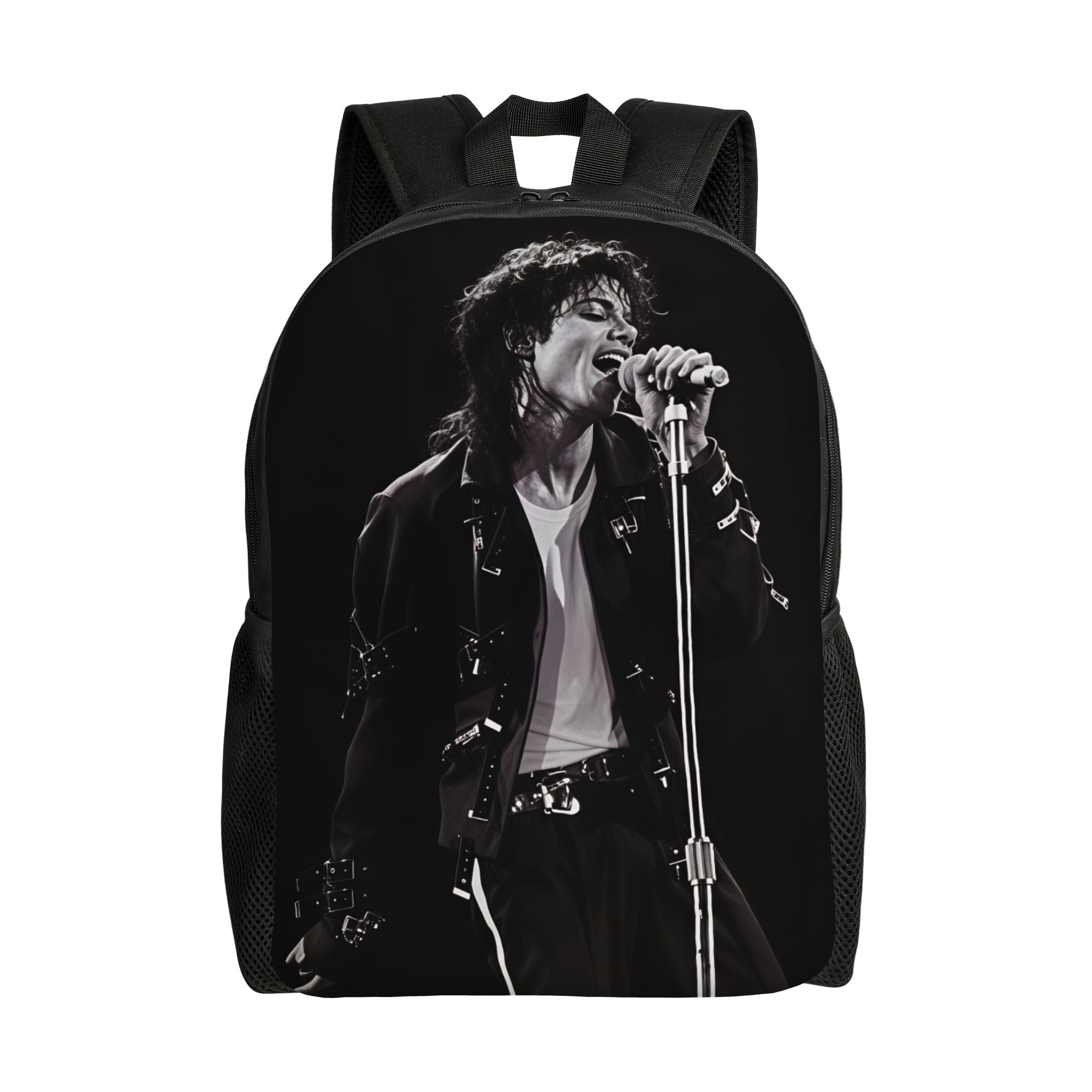 Michael Jackson Koning van de Pop MJ Rugzak Trainingsrugzakken Dames Heren Kleurrijk Groot Middelbare School Tassen Streetwear Rugzak (as the picture,as picture)