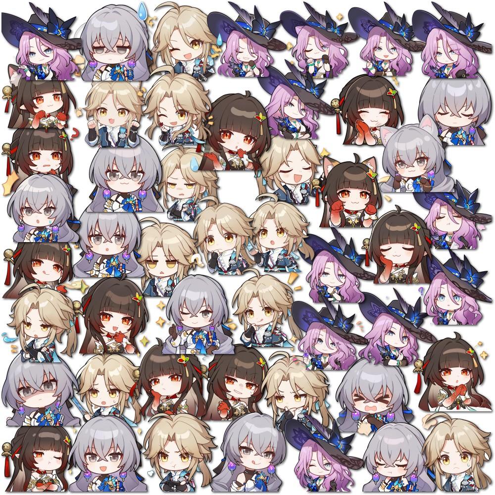 50Pcs Honkai Impact 3rd Game Star Trail Waterproof Stickers, Honkai Impact Starry Sky Cute Decals, Phone Cases, Laptop Cases, DIY Laptop Collectibles