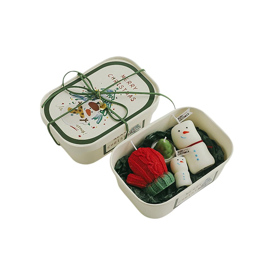 Christmas Candle Gift Set Festive Themed Aromatherapy Candle with Christmas Tree Reindeer Design Holiday Gift Accessory