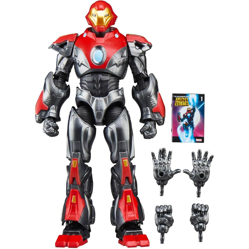 

Hasbro Marvel Legends Ultimate Iron Man Action Figure 15 cm with Comic Accessories Collectible