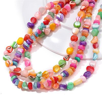38 cm/beutel Natur Süßwasser Bunte Stein Shell Für Schmuck Machen DIY Halskette Armband Charme Dekoration